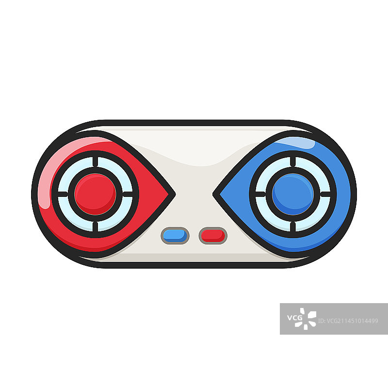 游戏操纵杆彩色隔离图标图片素材