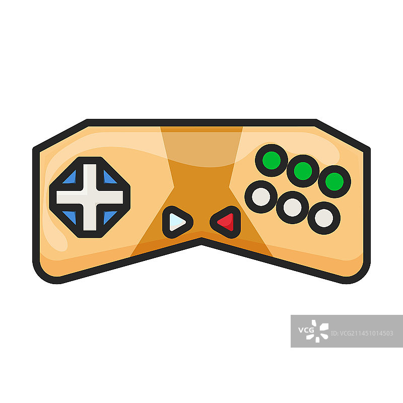 游戏操纵杆彩色隔离图标图片素材