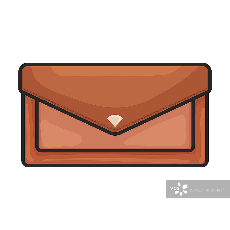 皮钱包彩色图标标志图片素材