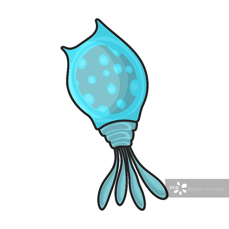 白色背景上的浮游生物图标彩色logo图片素材