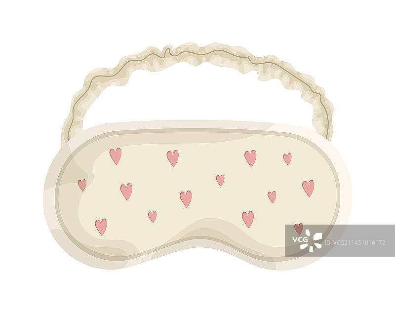 可爱白色睡眠眼罩贴纸概念图片素材