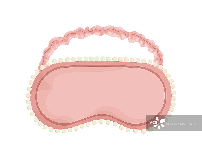 可爱的粉色睡眠眼罩贴纸概念图片素材