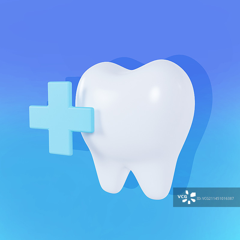 3D立体牙齿医院标志插画图片素材
