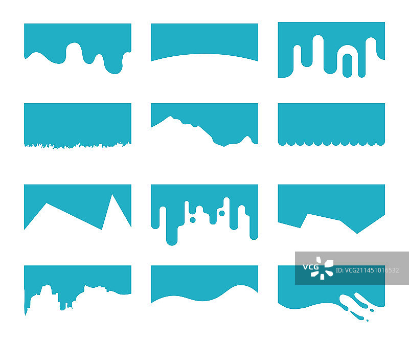 蓝色元素模板合集图片素材