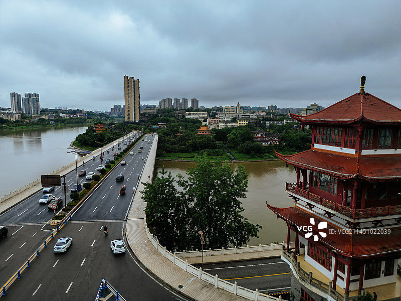 内江 大佛寺 西林大桥 大洲广场 内江外滩 天润大厦 大千园  古西林寺 桐梓大桥图片素材