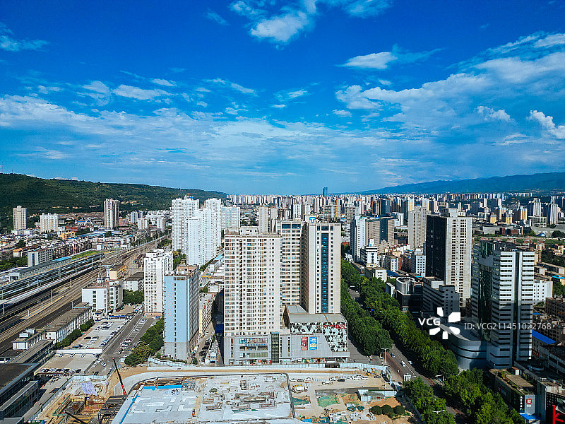 宝鸡 航拍 金台观 金台区 渭河公园 胜利大桥 人民公园 体育馆 金渭大桥 文化艺术中心图片素材