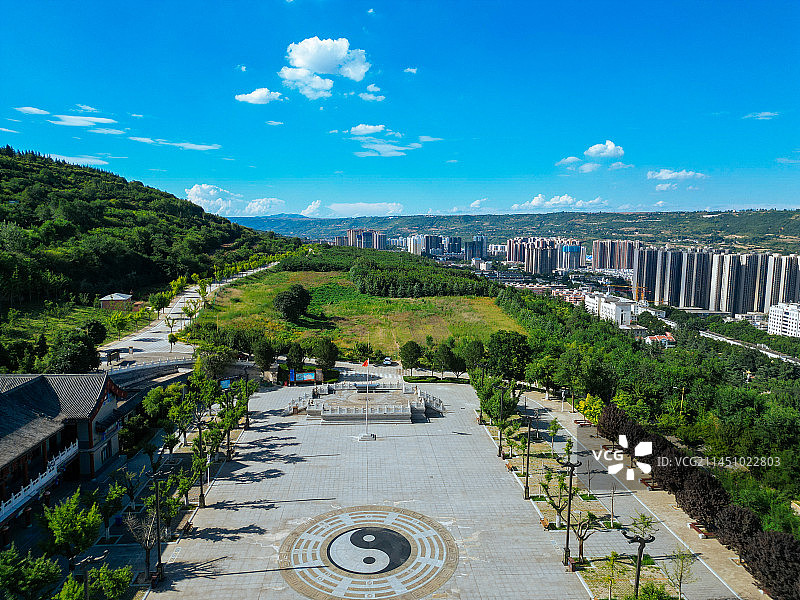 宝鸡 航拍 金台观 金台区 渭河公园 胜利大桥 人民公园 体育馆 金渭大桥 文化艺术中心图片素材