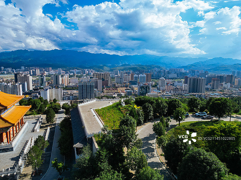 宝鸡 航拍 金台观 金台区 渭河公园 胜利大桥 人民公园 体育馆 金渭大桥 文化艺术中心图片素材