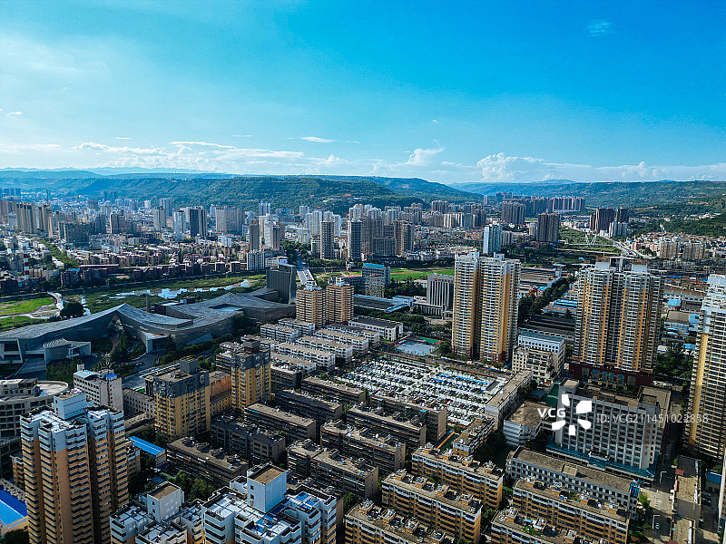 宝鸡 航拍 金台观 金台区 渭河公园 胜利大桥 人民公园 体育馆 金渭大桥 文化艺术中心图片素材