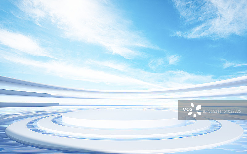 3d图形展览空间展台广场场景图片素材