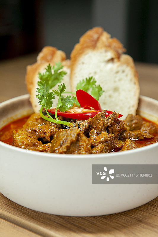 新加坡咖哩牛肉，咖喱牛肉，面包片牛肉，烧牛肉，红咖喱牛肉，马来西亚菜肴，新加坡菜，娘惹菜，东南亚菜，图片素材