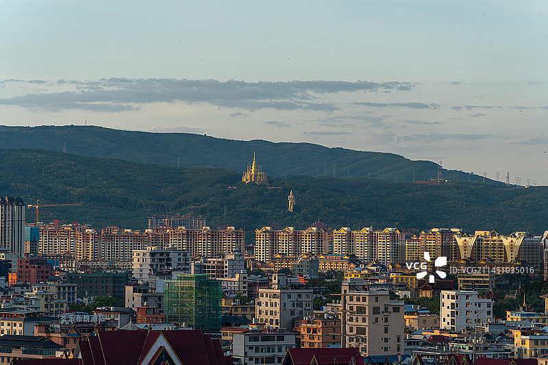 西双版纳大佛寺风光图片素材