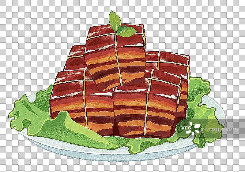 立秋节气美食东坡肉红烧肉图片素材