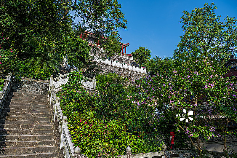 夏季白天广东潮州韩文公祠园林风光图片素材