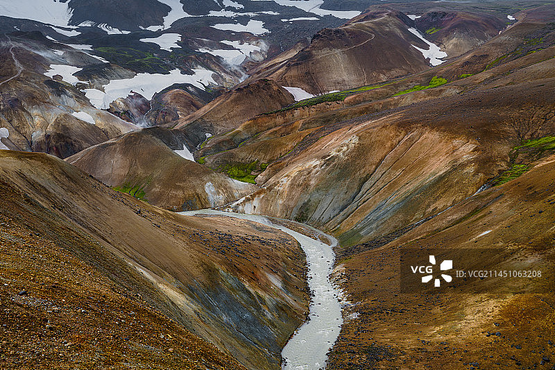 冰岛Kerlingarfjoll山的色彩图片素材