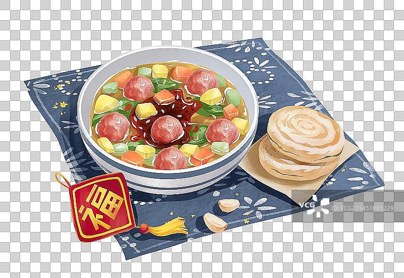 陕西西安传统美食之肉丸胡辣汤图片素材