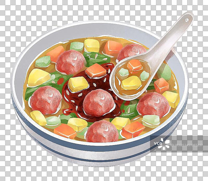 陕西西安传统美食之肉丸胡辣汤图片素材