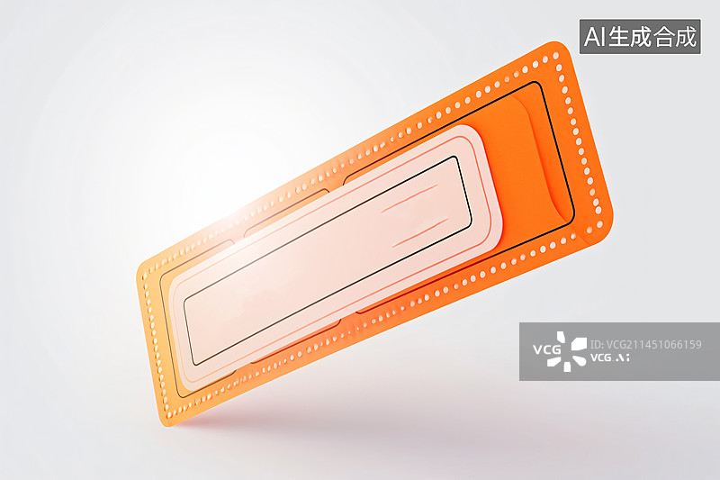 【AI数字艺术】活动节目的电影票门票3D图标图片素材