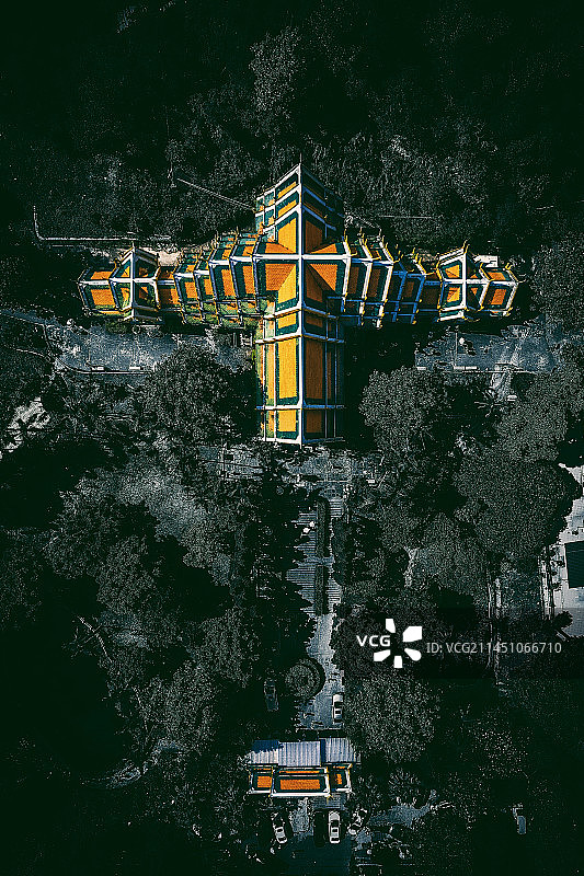 鸟瞰开元寺泰佛殿图片素材