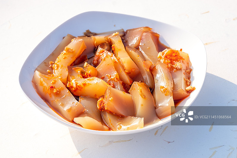 江苏连云港地区的传统美食板浦绿豆凉粉图片素材