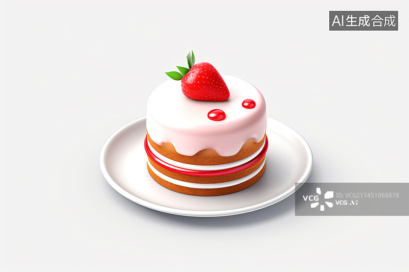 【AI数字艺术】下午茶的蛋糕点心3D图标图片素材