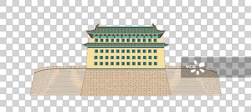 国风地标系列—北京 德胜门图片素材