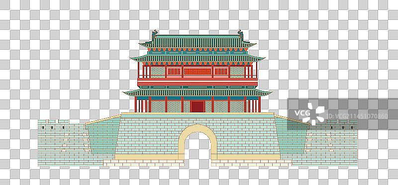 国风地标系列—北京 永定门图片素材