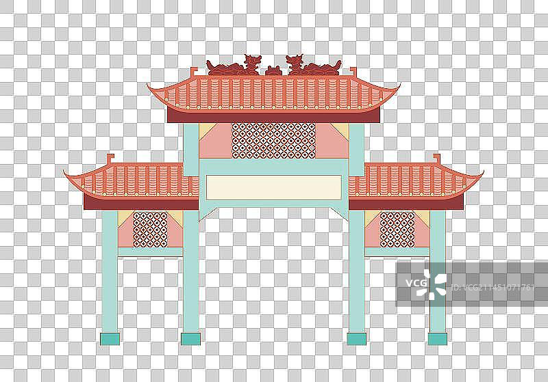 国风地标系列—深圳南头古城牌坊图片素材