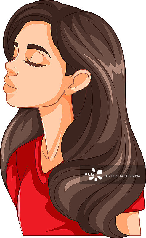 闭着眼睛亲吻的女人图片素材