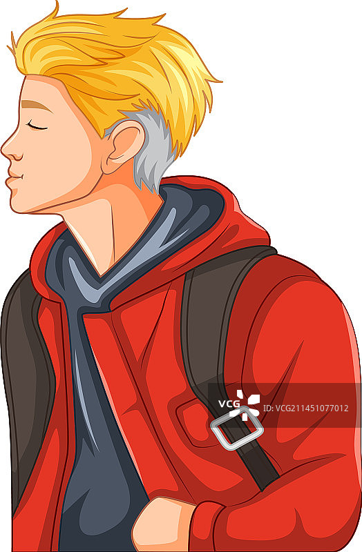 闭着眼睛亲吻的男人侧面图片素材