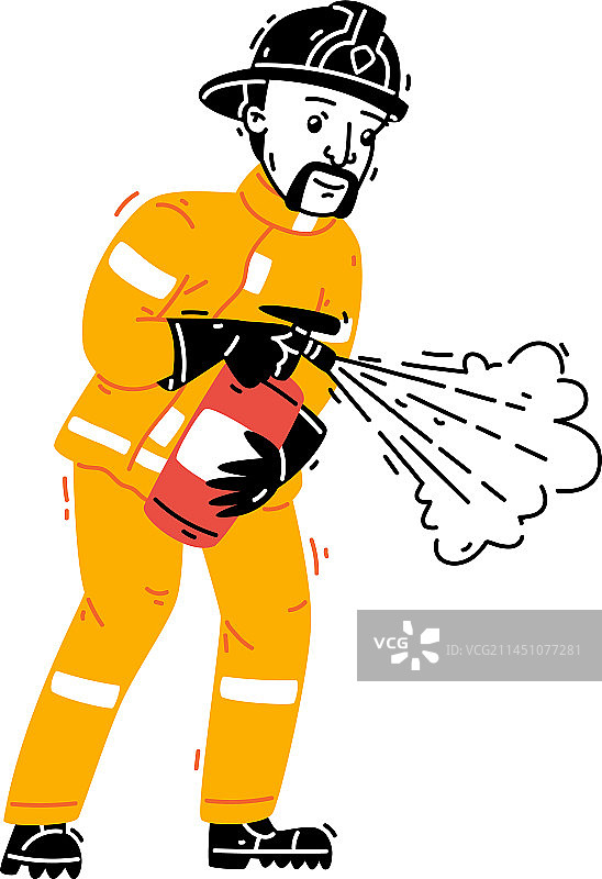 戴头盔穿制服的消防员图片素材