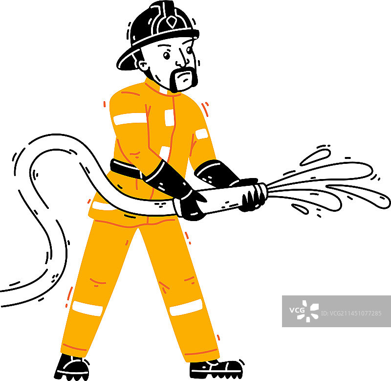 戴头盔穿制服的消防员图片素材