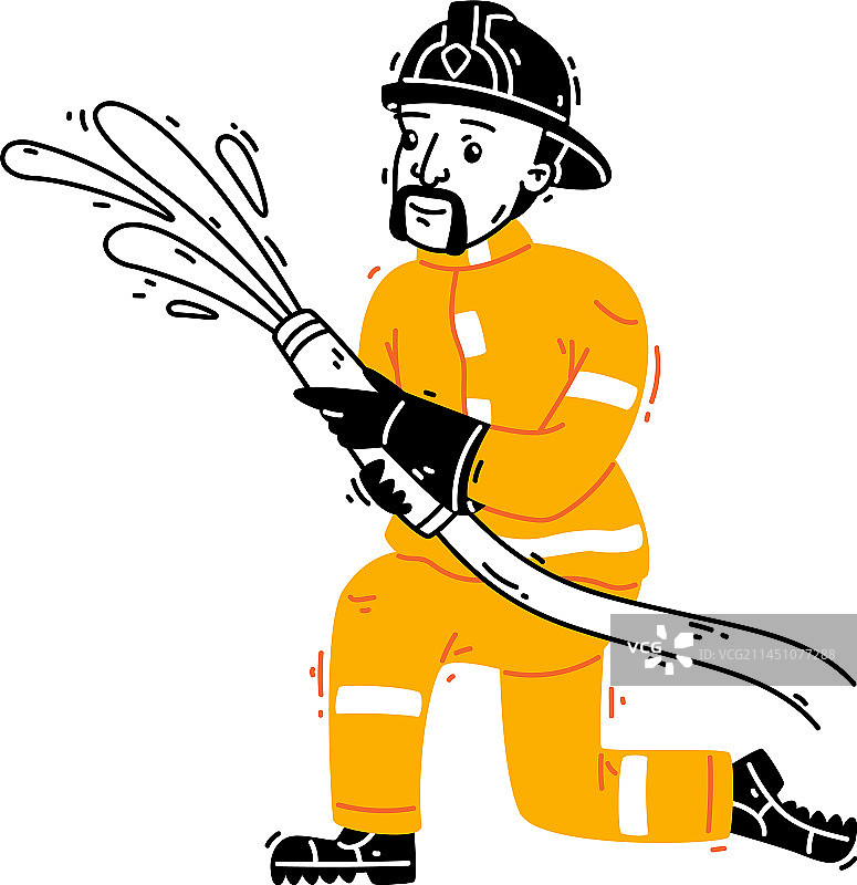 戴头盔穿制服的消防员图片素材