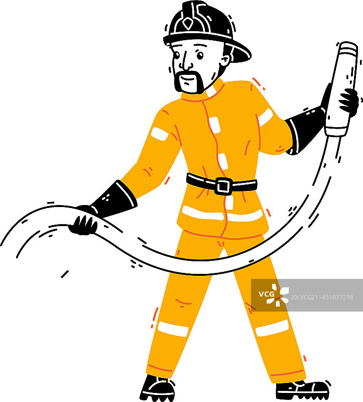 戴头盔穿制服的消防员图片素材