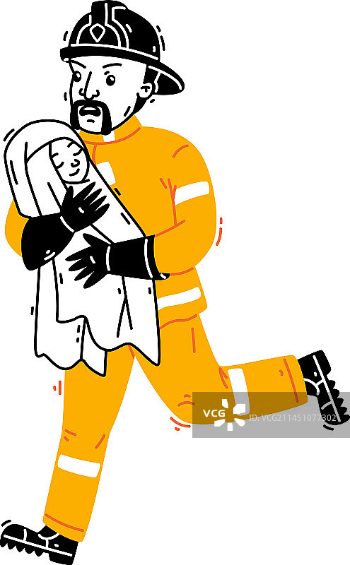 戴头盔穿制服的消防员图片素材