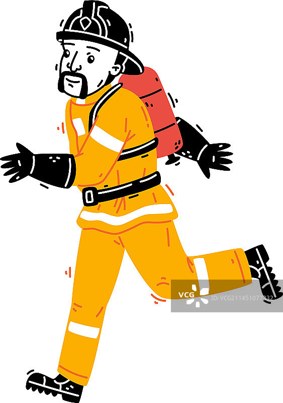 戴头盔穿制服的消防员图片素材