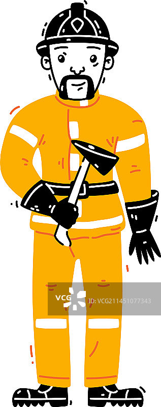 戴头盔穿制服的消防员图片素材