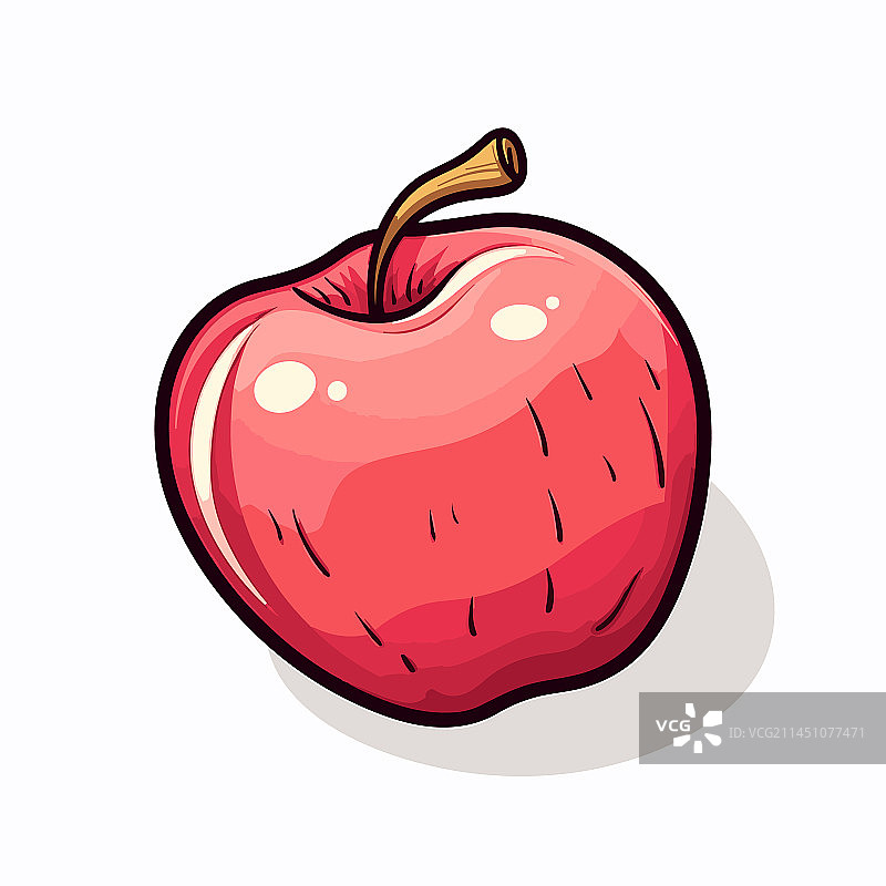 手绘卡通涂鸦风格苹果图片素材