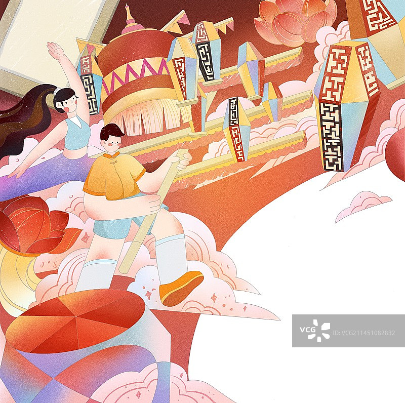 上坂关公灯图片素材