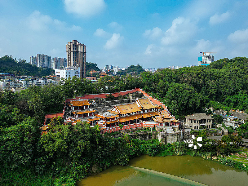 自贡 地标 龙凤山公园 法藏寺 彩灯公园 妙观寺 体育中心 龙井公园 百利大厦图片素材