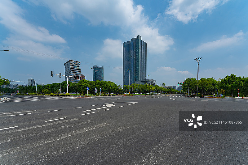 太仓城市街道公路路面图片素材