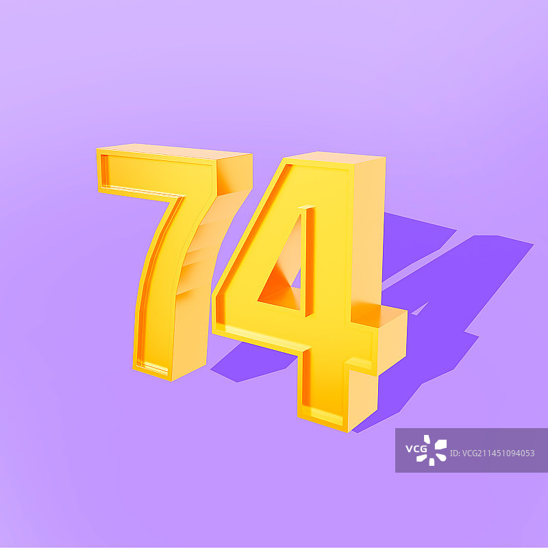 3D立体国庆节数字74周年国庆节插画图片素材