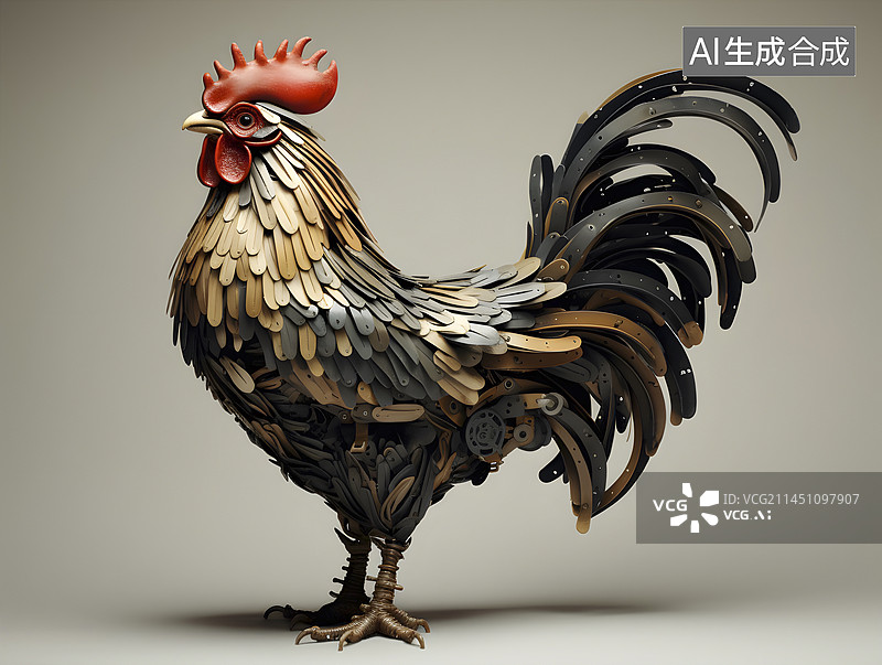 【AI数字艺术】铁公鸡图片素材
