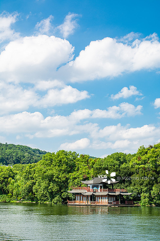 杭州西湖风光 西湖山水 岳湖 曲院风荷 园林风光图片素材