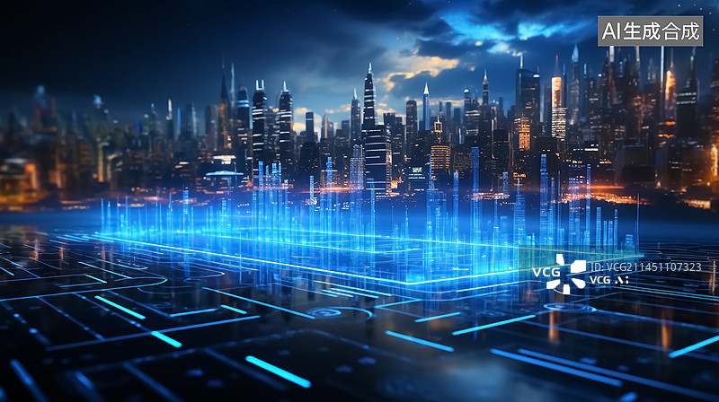 【AI数字艺术】金融概念插画图片素材