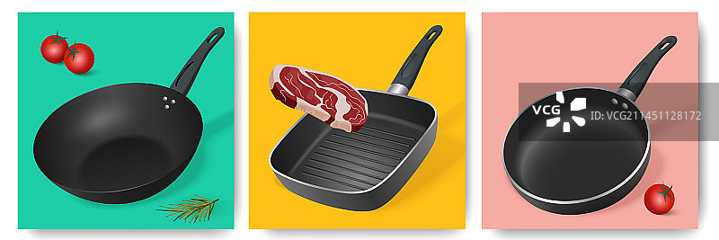 逼真的面包菜肴图片素材