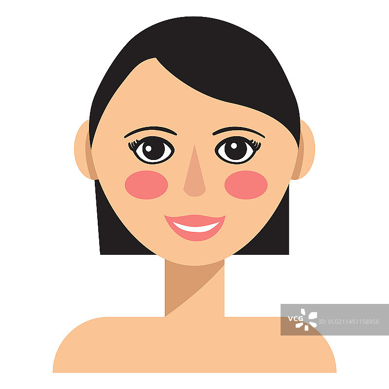 波波头女人头像图片素材