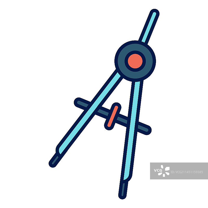 弓形罗盘学校图标图片素材