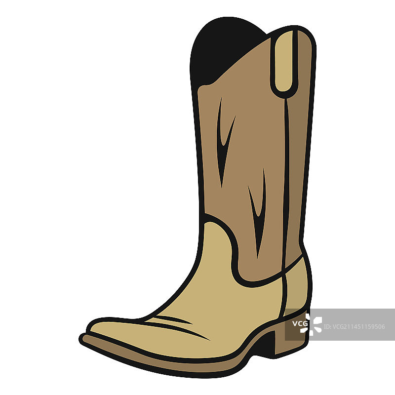 复古牛仔靴图片素材