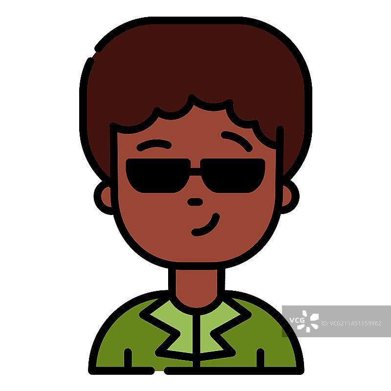 戴着彩色太阳镜的男孩图片素材